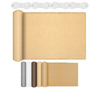 Voile d'ombrage Rectangulaire 160 x 240 cm Une Protection des Rayons UV Voile de Parasol Anti UV Cordes de Fixation Incluses pour Patio Jardin, Terrasse, Extérieur, Balcon, Couleur Crème