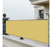 Voile d'ombrage Rectangulaire 170 x 260 cm Résistant Aux UV Toile d'ombrage Protection Solaire avec Le Kit de Fixation pour Patio Jardin Terrasse Extérieur Camping, Jaune Sable