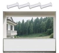 Voile d'ombrage Rectangulaire 170 x 590 cm Imperméable 95% UV Protection PES Polyester Voiles d'ombrage avec Le Kit de Fixation pour Extérieur Jardin Terrass Balcon, Blanc