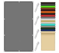 Voile d'ombrage Rectangulaire 180 x 700 cm Imperméable Rectangulaire Coupe-Vent Filet D'Ombrage, Voiles Multi Couleur et Taille pour Balcon, Jardin, Terrasse, Gris Clair