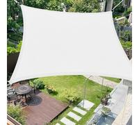 Voile d'ombrage Rectangulaire 2.2 x 2.9 m Rectangulaire, 95% UV Protection, Coupe-Vent, Personnalisable Toile Ombrage Extérieure avec Corde pour Jardin Patio Terrasse Pergola, Blanc