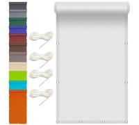 Voile d'ombrage Rectangulaire 2.2 x 4 m Rectangulaire Imperméable UV Protection Toile Parasol avec Oeillets et Cordons pour Patio Jardin Terrasse Extérieur, Blanc