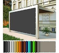 Voile d'ombrage Rectangulaire 2.3 x 3.6 m D'Ombrages UV Protection Bache Ombrages Exterieur Contre Le Vent pour Patio Jardin Terrasse Extérieur, Sable, Gris Foncé