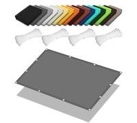 Voile d'ombrage Rectangulaire 2.4 x 3.4 m Résiste à des Forces de Traction Élevées Auvent Anti-UV avec Oeillets pour Potager Serre Terrasse Patio Jardin, Gris Clair