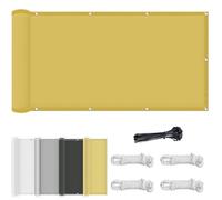 Voile d'ombrage Rectangulaire 2.4x3.8m Imperméable Protection UV 98% Bâche dombrages,Voiles Solaire pour Pergola Polyester pour Patio Jardin Terrasse, avec Oeillets et Cordons - Crème