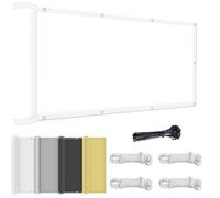 Voile d'ombrage Rectangulaire 2.4x3.8m Imperméable Protection UV 98% Bâche dombrages,Voiles Solaire pour Pergola Polyester pour Patio Jardin Terrasse, avec Oeillets et Cordons - Blanc