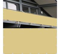 Voile D'Ombrage Rectangulaire 2.5 x 4.2 m imperméable Toile Ombrage UV Protection Taille Personnalisée Protection Contre Le Soleil avec Cordes De Fixation pour Jardin Terrasse, Jaune Sable