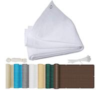 Voile d'ombrage rectangulaire - 2,5 x 6 m - Pour extérieur, terrasse et jardin - Protection UV avec attaches de câble - Idéal pour pelouse et cour - Blanc élégant