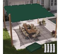 Voile d'ombrage rectangulaire - 2,5 x 9 m - Imperméable et rafraîchissant - Avec corde - Parfait pour le jardin, la terrasse - Vert foncé - Protection UV