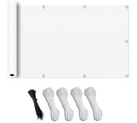 Voile D'ombrage Rectangulaire 2.5x6m Voiles Dombrages Imperméable Toile D'ombrage Protection Solaire 95% UV Protection avec Oeillets et Cordons pour Terrasse Balcon Jardin Exterieur White