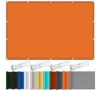 Voile d'ombrage rectangulaire 2 x 10 m, facile à installer pour extérieur, protection UV avec œillets et sangles, orange