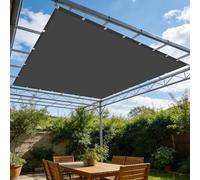 Voile d'ombrage Rectangulaire 2 x 5.5 m UV Résistant Rectangulaire Imperméable Brise Vue Antidéchirure pour Patio Jardin Terrasse Extérieur, Sable, Gris Foncé