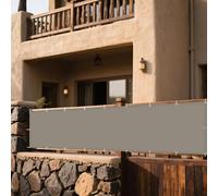 Voile d'ombrage Rectangulaire 200 x 220 cm Protection Solaire Polyester Déparlent Anti UV avec Le Kit de Fixation pour Patio Balcon Terrasse Camping Extérieur, Taupe