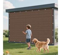 Voile d'ombrage Rectangulaire 200 x 470 cm UV Protection Tissu Oxford avec Oeillets pour La Fête de Jardin Patio Extérieur, Brun