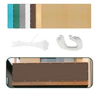 Voile d'ombrage Rectangulaire 200 x 490 cm Résistant 98% Protection Rayons UV Voile d'ombrage Terrasse avec 4 Morceaux de Corde pour Serre/Jardin/Pergola/Patio Lawn, Brun