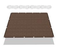 Voile d'ombrage Rectangulaire 220 x 360 cm HDPE Anti-Déchirure Auvent Anti-UV avec 4 Morceaux de Corde pour Extérieur Terrasse Jardin Balcon, Brun