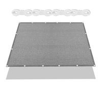 Voile d'ombrage Rectangulaire 220 x 380 cm HDPE Anti-Déchirure Auvent Anti-UV avec 4 Morceaux de Corde pour Extérieur Terrasse Jardin Balcon, Gris Clair