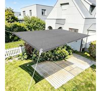 Voile d'ombrage Rectangulaire 230 x 500 cm Rectangle, Protection UV, HDPE Voile d'ombrage Carré Résistant, Protection Solaire pour Balcon Serre Jardin Pergola House, Gris