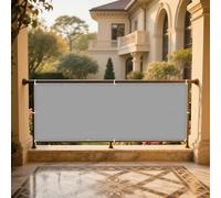 Voile d'ombrage Rectangulaire 240 x 350 cm Pare-Soleil Jardin Balcon 100% Toiles D'Ombrages avec Le Kit de Fixation pour Serre/Jardin/Pergola/Patio Lawn, Gris Clair