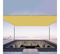 Voile d'ombrage rectangulaire - 240 x 800 cm - Facile à installer - Avec œillets et sangles - Imperméable - Protection UV - Jaune sable - Parfait pour le camping et la terrasse