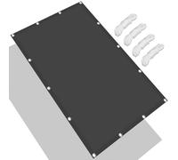 Voile d'ombrage Rectangulaire 240 x 960 cm Rectangulaire Imperméable UV Protection Toile d'ombrage avec Oeillets et Cordons pour Patio Jardin Terrasse Extérieur, Gris Foncé