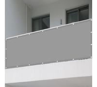 Voile d'ombrage Rectangulaire 270 x 300 cm UV Résistant Imperméable Toile Ombrage avec Oeillets et Cordons pour Patio Jardin Terrasse Extérieur, Sable, Gris Clair