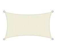 Voile d'ombrage rectangulaire 2x4m SolVision HS9, Crème
