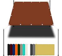 Voile d'ombrage Rectangulaire 3.1 x 3.1 m Bloque 95% des Rayons UV Voile d'ombrage Résistant Personnalisable/sur Mesure pour Balcons Camping, Rouge Rouille