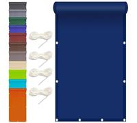 Voile d'ombrage Rectangulaire 3.2 x 4 m Rectangulaire Imperméable UV Protection Toile Parasol avec Oeillets et Cordons pour Patio Jardin Terrasse Extérieur, Bleu Foncé