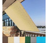 Voile d'ombrage Rectangulaire 3.2x3.2m Filet De Protection Filet avec Trous et Serre-câbles pour pergola, extérieur poulailler Serre, Jaune