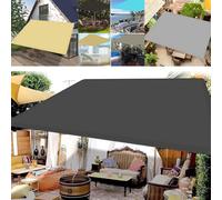 Voile d'ombrage Rectangulaire 3.5 x 3.5 m Rectangulaire Toile d'ombrage Protection des Rayons UV Bâche Dombrages pour Patio Être Applicable Jardins, Gris Foncé