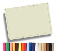 Voile d'ombrage rectangulaire 3,5 x 6,5 m, auvent résistant aux UV pour terrasse et jardin, en polyester imperméable, parfait pour cour et pelouse, beige