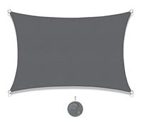 Voile d'ombrage rectangulaire 3 x 2,5 m imperméable en polyester - Gris anthracite, anti-UV 95%