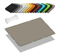Voile d'ombrage Rectangulaire 3 x 3.4 m Imperméable UV Protection Polyester Voile de Soleil avec 4 Morceaux de Corde pour en Plein Air, Jardin & Terrasse, Kaki