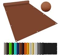 Voile D'ombrage Rectangulaire 3 x 5 m Bâche D'ombrage, Voile Solaire, Toile D'ombrage Pergola Serres 100% Ombrage UV Protection pour Patio Terrasse Extérieur, Sable, Marron