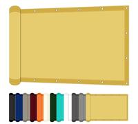 Voile d'ombrage Rectangulaire 30 x 125 cm UV Protection Voile d'ombrage Terrasse Imperméable Multi Couleur et Taille pour Patio Jardin, Terrasse, Extérieur, Balcon, Jaune Sable