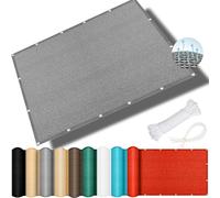 Voile d'ombrage rectangulaire - 310 x 400 cm - Protection UV à 98 % - Respirant - Isolant - Pour jardin et balcon - Gris clair - Pour extérieur, terrasse