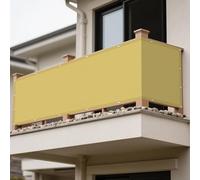 Voile d'ombrage Rectangulaire 330 x 690 cm Protection Solaire avec Cordons Toile Parasol de Potager avec 4 Morceaux de Corde pour La Fête de Jardin Patio Extérieur, Jaune Sable