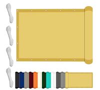 Voile d'ombrage Rectangulaire 35 x 280 cm avec Protection UV Toile d'ombrage Exterieur Toile Imperméable pour Patio Jardin, Terrasse, Extérieur, Balcon, Jaune Sable