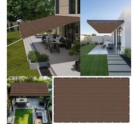 Voile d'ombrage Rectangulaire 350 x 690 cm Résistant 98% Protection Rayons UV Rayons Toile d'ombrage Extérieur avec Oeillets pour Cour, Terrasse, Jardin, Piscine, Camping, Brun