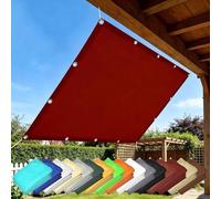 Voile d'ombrage Rectangulaire 380 x 980 cm Rectangulaire Imperméable avec 98% de Protection UV Imperméable Toile d'ombrage pour Jardin Terrasse Camping, Rouge Rouille