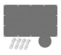 Voile d'ombrage rectangulaire 4 x 4 m - Protection contre les rayons UV - Coupe-vent - Avec œillets et cordes - Pour jardin, terrasse, pergola - Solution d'ombrage gris clair