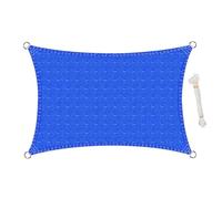 Voile d'ombrage rectangulaire 4 x 6 m - Bloque 95 % des rayons UV - Respirant, protection contre le vent et l'intimité pour jardin, balcon, piscine, terrasse, parc - Bleu 6 x 10 m