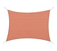 Outsunny Voile d'ombrage rectangulaire 4x6 m Anti-UV 185 g/m² HDPE Brique Terracotta
