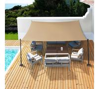 Voile d'ombrage rectangulaire 4x6 M sable