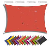 Voile d'ombrage rectangulaire 5 x 7 m - Protection UV à 95 % - Pour jardin, extérieur, terrasse, fête, pergola, balcon - Auvent rouge pour une ombre et un confort améliorés