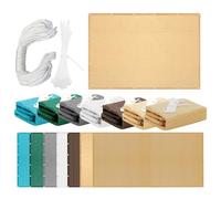 Voile d'ombrage Rectangulaire 547 x 593 cm HDPE Anti-Déchirure Filet de Protection UV avec Oeillets Cordons pour Patio Jardin Terrasse Extérieur Balcon, Couleur Crème