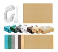 Voile d'ombrage Rectangulaire 548 x 595 cm HDPE Anti-Déchirure Filet de Protection UV avec Oeillets Cordons pour Patio Jardin Terrasse Extérieur Balcon, Jaune Sable