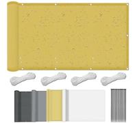 Voile D'ombrage Rectangulaire 5x7m Jaune Toile Ombrage Imperméable Toile d'ombrage Une Protection des Rayons UV à 95% pour Jardin Extérieur Terrasse Cour Balcon Pare-Soleil