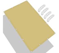 Voile d'ombrage Rectangulaire 620 x 960 cm Rectangulaire Imperméable UV Protection Toile d'ombrage avec Oeillets et Cordons pour Patio Jardin Terrasse Extérieur, Jaune Sable